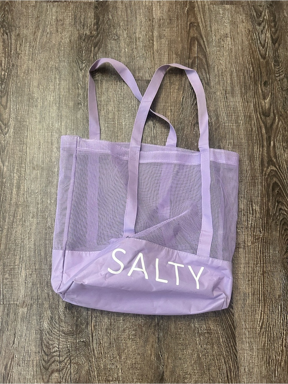 Pink Lily Lavender 'SALTY' Mesh Tote Bag